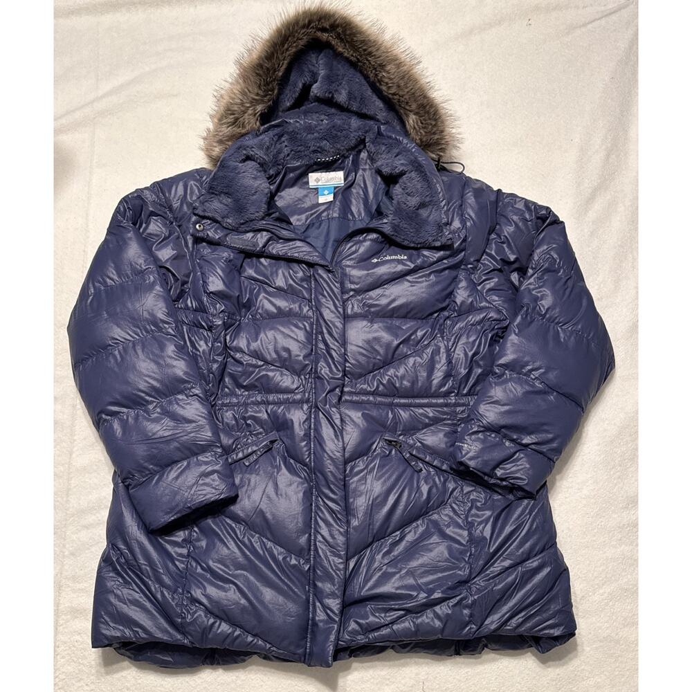 Columbia Puffer Jacket Women's size 3X Peak to Park ll Mid Insulated Navy